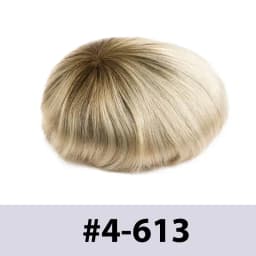 Full French Lace Base Male Hair Prosthesis Breathable Toupee For Men Human Hair Men's Wigs Capilar Hombre Blond Man Wig Systems