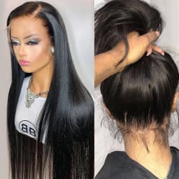 Bone Straight Lace Front Wig 13x4 13x6 HD Transparent 42 30 Inch 250 Density Wear on and Go Brazilian Human Hair Wigs For Women