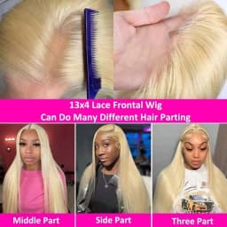 34 Inch Blonde Lace Front Wigs13x4 13x6 Human Hair 200% Density Natural Brazilian Bone Straight Lace Frontal Wig Pre Plucked With Baby