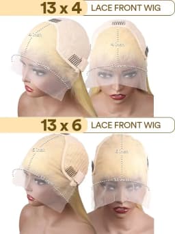 34 Inch Blonde Lace Front Wigs13x4 13x6 Human Hair 200% Density Natural Brazilian Bone Straight Lace Frontal Wig Pre Plucked With Baby