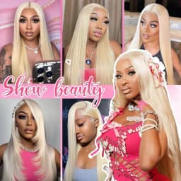 34 Inch Blonde Lace Front Wigs13x4 13x6 Human Hair 200% Density Natural Brazilian Bone Straight Lace Frontal Wig Pre Plucked With Baby