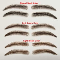 A pair of Hand Made Human Hair Eyebrow Fake Eyebrow 013 Light Brown Color Handmade Swiss Lace Invisible Reality Eyebrow