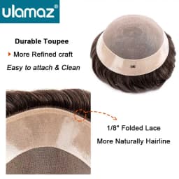 Fine Mono Wig Man Capillary Male Hair Prosthesis Durable Men's Wigs Human Hair Natural Toupee Wig For Man Hair System Wig Men