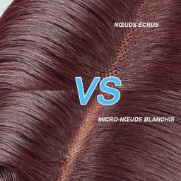 Glue-free Wig 9x6 in human hair, dark burgundy, ready-to-wear, Brazilian, colorful, degraded, mated, with pre-cut lace, density 250
