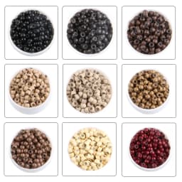 5000pcs Silicone Nano Rings 2.9x1.6x2.0mm Copper Micro Beads with Silicone Line 7 Color Options for Nano Tip Hair Extensions