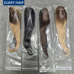 TP79 Lightweight Brazilian Human Hair Women Toppers 12" Size 4.5x5 Inch 110% Density Durable Hairpiece With 3 Clips For Women
