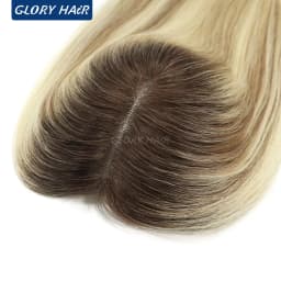 TP79 Lightweight Brazilian Human Hair Women Toppers 12" Size 4.5x5 Inch 110% Density Durable Hairpiece With 3 Clips For Women