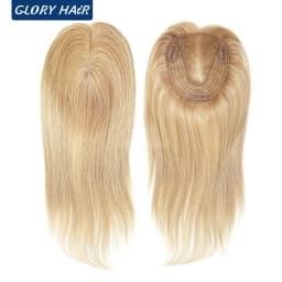 TP79 Lightweight Brazilian Human Hair Women Toppers 12" Size 4.5x5 Inch 110% Density Durable Hairpiece With 3 Clips For Women