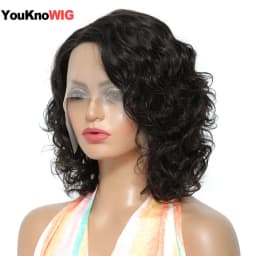 Natural Body Wave Lace Front Wig Short Bob Wigs For Women Human Hair 13x1 HD Lace Frontal Wigs Brazilian Remy Hair Women's Wigs