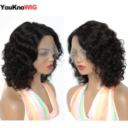 Natural Body Wave Lace Front Wig Short Bob Wigs For Women Human Hair 13x1 HD Lace Frontal Wigs Brazilian Remy Hair Women's Wigs