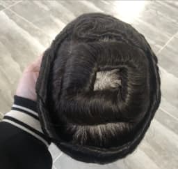 0.02mm Utra Thin Skin Disposable Natural Hairline Men Toupee 100%Human Hair Prosthesis Replacement System Units Hair Pieces 8*10