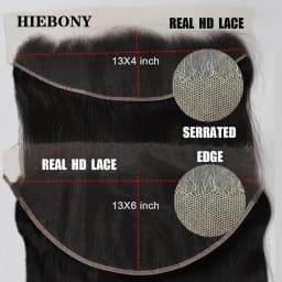 HiEbony Body Wave 13x6 HD Lace Frontal 100% Human Hair 5x5/6x6/7x7 Invisiable HD Lace Closure Melt Skins Pre Plucked Hairline