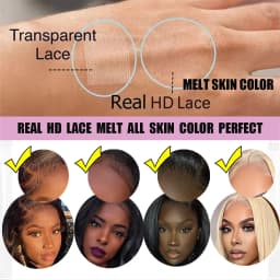 HiEbony Body Wave 13x6 HD Lace Frontal 100% Human Hair 5x5/6x6/7x7 Invisiable HD Lace Closure Melt Skins Pre Plucked Hairline