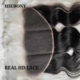 HiEbony Body Wave 13x6 HD Lace Frontal 100% Human Hair 5x5/6x6/7x7 Invisiable HD Lace Closure Melt Skins Pre Plucked Hairline