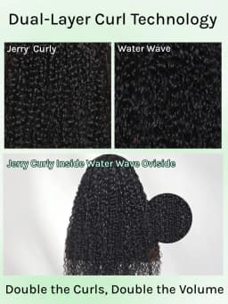 TIMOPOL 13x4 Hairpiece Without Glue. Hand-Woven by Jerry Curly. 20-24 Inches in Length. Suitable for Daily Use and Parties.