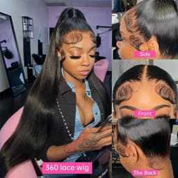 360 Full Lace Wig 36 38 Inch Bone Straight Human Hair Wigs 13x6 Hd Transparent Lace Front Pre Plucked Brazilian Hair For Women