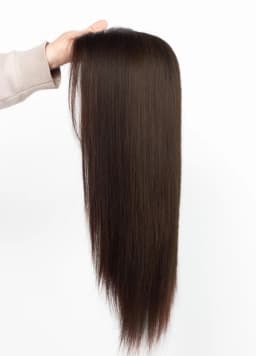 Silk Base Straight Hair Clips Toppers For Women Natural Looking Remy Human Hair Topper With Clips Breathable Hairpieces Systems