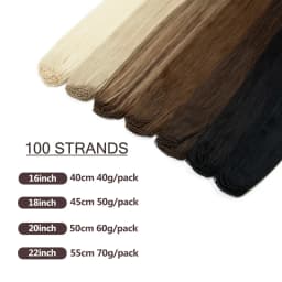 Feather Hair Bundles Extensions Natural Fish Line Human Hair Non-Remy Invisible Micro Rings Hair Extension Weft 100 Strands