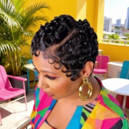 Pixie Cut Lace Front Human Hair Wigs 13X4 Lace Frontal Wigs Short Layered Pixie Cut Curly Wigs
