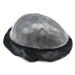 Injection Full PU Base Men's Wigs 0.12-0.14 Injection Skin Toupee For Men Hair Capillary Prosthesis Human Hair Wigs Replacement