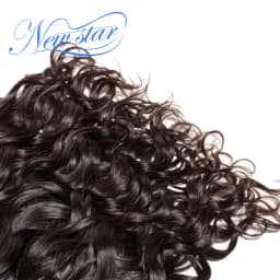 New Star Brazilian Natural Wave Virgin Human Hair 3 Bundle Thick Extension Intact Cuticle Unprocessed Water wave Hair Weaving