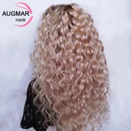 13x4 Ash Blonde Curly Lace Front Human Hair Wigs For Women 180% Remy HD 13x6 Human Hair Wigs Brazilian 360 Deep Wave Frontal Wig