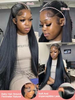 High-quality Vietnamese 250 Density 13x4 13x6 HD Lace Front Human Hair Wigs 30 40 Inch Bone Straight Human Hair Wigs Natural Pre Plucked Transparent Lace Frontal Wigs Pre Cut Glueless 5x5 Closure Wig Human Hair For Women