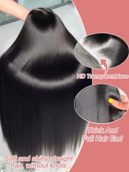 High-quality Vietnamese 250 Density 13x4 13x6 HD Lace Front Human Hair Wigs 30 40 Inch Bone Straight Human Hair Wigs Natural Pre Plucked Transparent Lace Frontal Wigs Pre Cut Glueless 5x5 Closure Wig Human Hair For Women