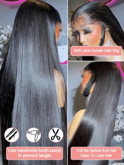 High-quality Vietnamese 250 Density 13x4 13x6 HD Lace Front Human Hair Wigs 30 40 Inch Bone Straight Human Hair Wigs Natural Pre Plucked Transparent Lace Frontal Wigs Pre Cut Glueless 5x5 Closure Wig Human Hair For Women