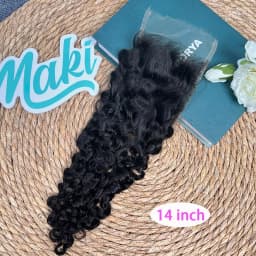 4x6 Real HD Lace Closure Burmese Curly Human Hair Preplucked Bleached Knots Invisible Lace #1B Natural Color Raw Virgin Hair