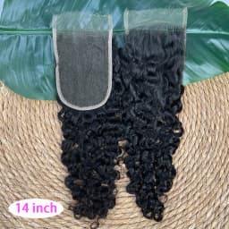 4x6 Real HD Lace Closure Burmese Curly Human Hair Preplucked Bleached Knots Invisible Lace #1B Natural Color Raw Virgin Hair