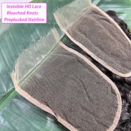 4x6 Real HD Lace Closure Burmese Curly Human Hair Preplucked Bleached Knots Invisible Lace #1B Natural Color Raw Virgin Hair