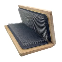 1 Pair Wood Drawing Mat Hair Holder for Wig Making Use Drawing Card with Curved Needle