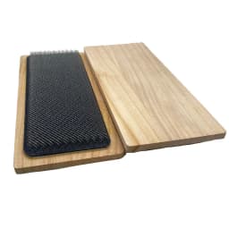 1 Pair Wood Drawing Mat Hair Holder for Wig Making Use Drawing Card with Curved Needle