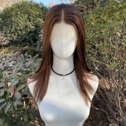 Light Brown Shoulder Length Synthetic 13X4 Lace Front Wigs for Women Glueless Synthetic Wigs 150% Density Natural Hairline