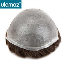V-Loop Hair Thinnest Skin Male Hair Prosthesis 0.02-0.03mm Clear Poly PU Man Wig Toupee Human Hair Invisible Hair System For Man