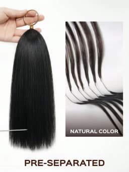 Smilegirl 1/3/4/5 Packs Burmese Curly Feather Crochet Human Hair Boho Braided Knotless Pre-Separated Natural Black Lightweight Reusable Crochet Hair Extensions