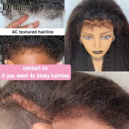 Kinky Edges Natural Hairline Wig Glueless Full Lace Human Hair Wigs Kinky Straight 13x6 Lace Front Human Hair Wigs Curly Baby