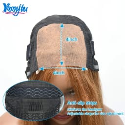 YOCYTU Chocolate Brown Lace Front Wigs 12 Inch Glueless Wigs Human Hair For Women 4X4 Bob Wig Human Hair 3 Days Delivery France