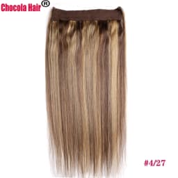 Halo Hair Extensions Human Hair Wire Human Hair Natural Straight Hairpiece  Hair Extension Invisible Fish Line