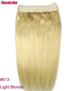 Halo Hair Extensions Human Hair Wire Human Hair Natural Straight Hairpiece  Hair Extension Invisible Fish Line