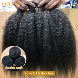 Kinky Straight Human Hair Bundles With 4x4 Transparent Lace Closure 12A Brazilian Virgin Remy Yaki Straight Weave Hair Bundles With Closure Natural Black 3 Bundles Human Hair Extensions For Black Women