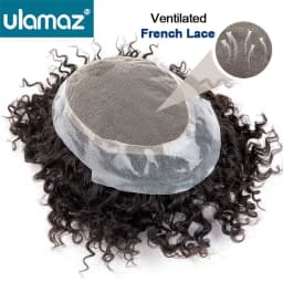 Australia Toupee Hair Men Curly Hair System For Men Pu Skin Lace Men Wig Natural Male Hair Prosthesis Indian Human Hair Man Wig