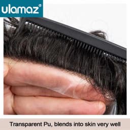 Australia Toupee Hair Men Curly Hair System For Men Pu Skin Lace Men Wig Natural Male Hair Prosthesis Indian Human Hair Man Wig