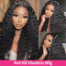 Water Wave Glueless Wig Human Hair Curly 13x6 HD Frontal Wig 250% Deep Wave Lace Front Wigs Wear Go 7x5 HD Lace Closure Wig Sale