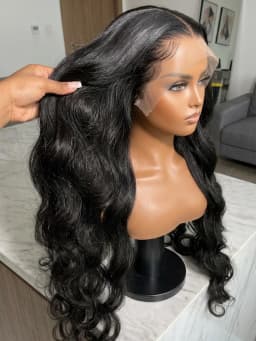 Rosa Beauty 13x6 HD Transparent Frontal Lace Front Wigs Brazilian 30 Inch Body Wave Human Hair Raw Cheap Wigs Clearance Wig