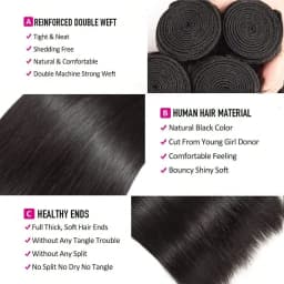 13A Straight Bundles Human Hair Bundles Straight 3 Bundle 20 Inch Brazilian Virgin Straight Hair Straight Bundles Human Hair Bundles For Black Woman