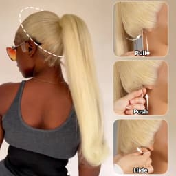 613 360 Invisible Drawstring Lace Frontal Wig Ponytail Pre Plucked Straight 13x4 13x6 Lace Front Human Hair Wig Glueless 5x5 Closure Wig Brazilian Honey Blonde Colored Human Hair Wig 250 Density Adjustable Invisi Strap Wigs