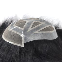 6*8/ 6*9/ 7*10/8*10 Lace With PU Toupee Men Breathable French Lace Front Men's Wig Human Hair Toupee Men's Replacement Systems