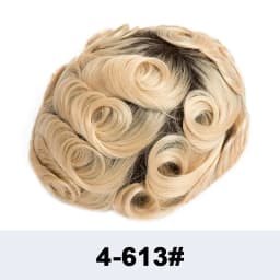 Highlight Blond Hair 0.08mm Skin Male Hair Prosthesis Knot PU Toupee Hair Men Colored Hair System Men's Wig Human Hair Male Wigs